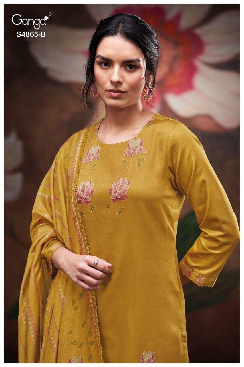 PRATIKA 4865 By GANGA Fashion 4865 A TO 4865 D Beautiful Festive Suits Stylish Colorful Fancy Casual Wear & Ethnic Wear PREMIUM COTTON Dresses At Wholesale Price